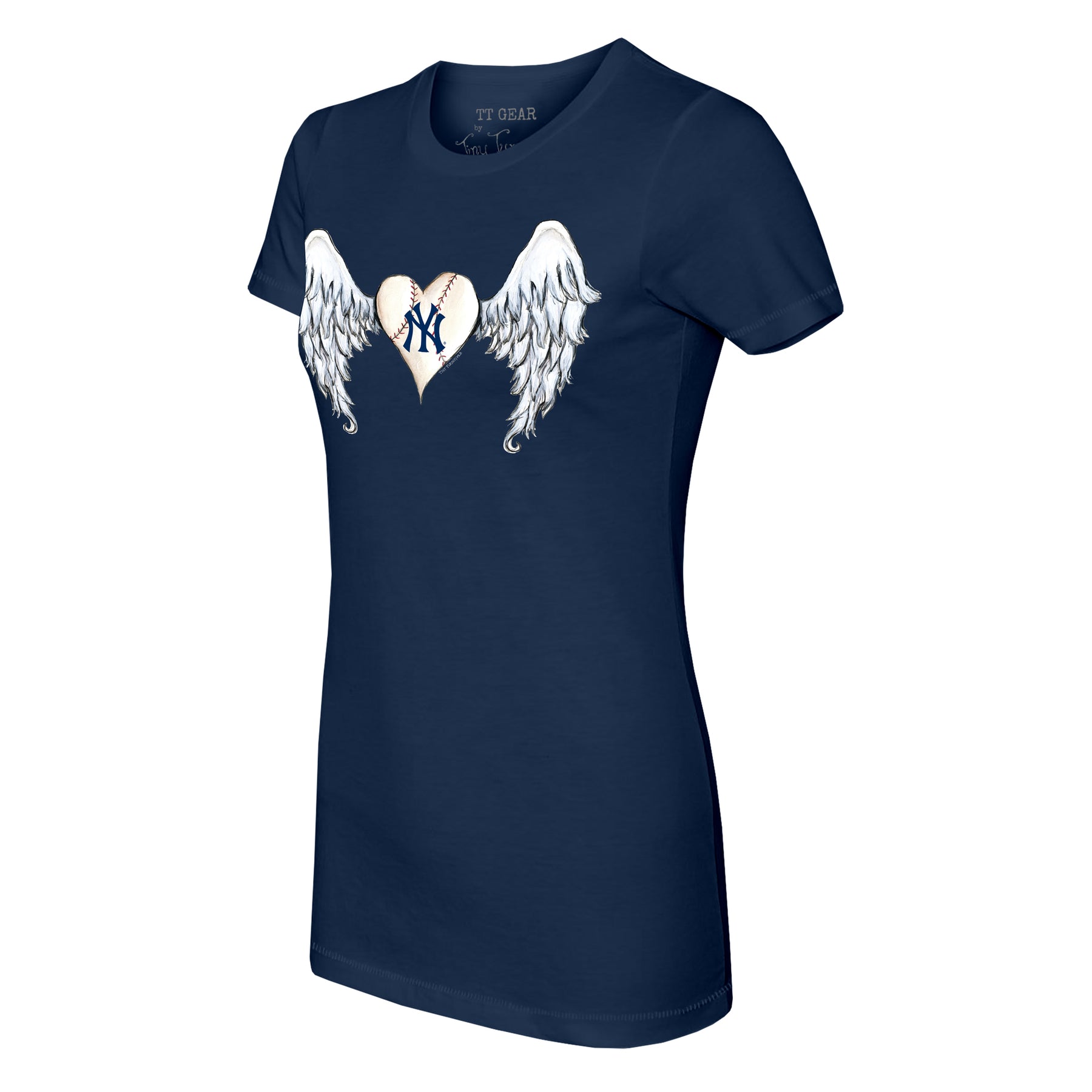 New York Yankees Tiny Turnip Youth Angel Wings T-Shirt - Navy