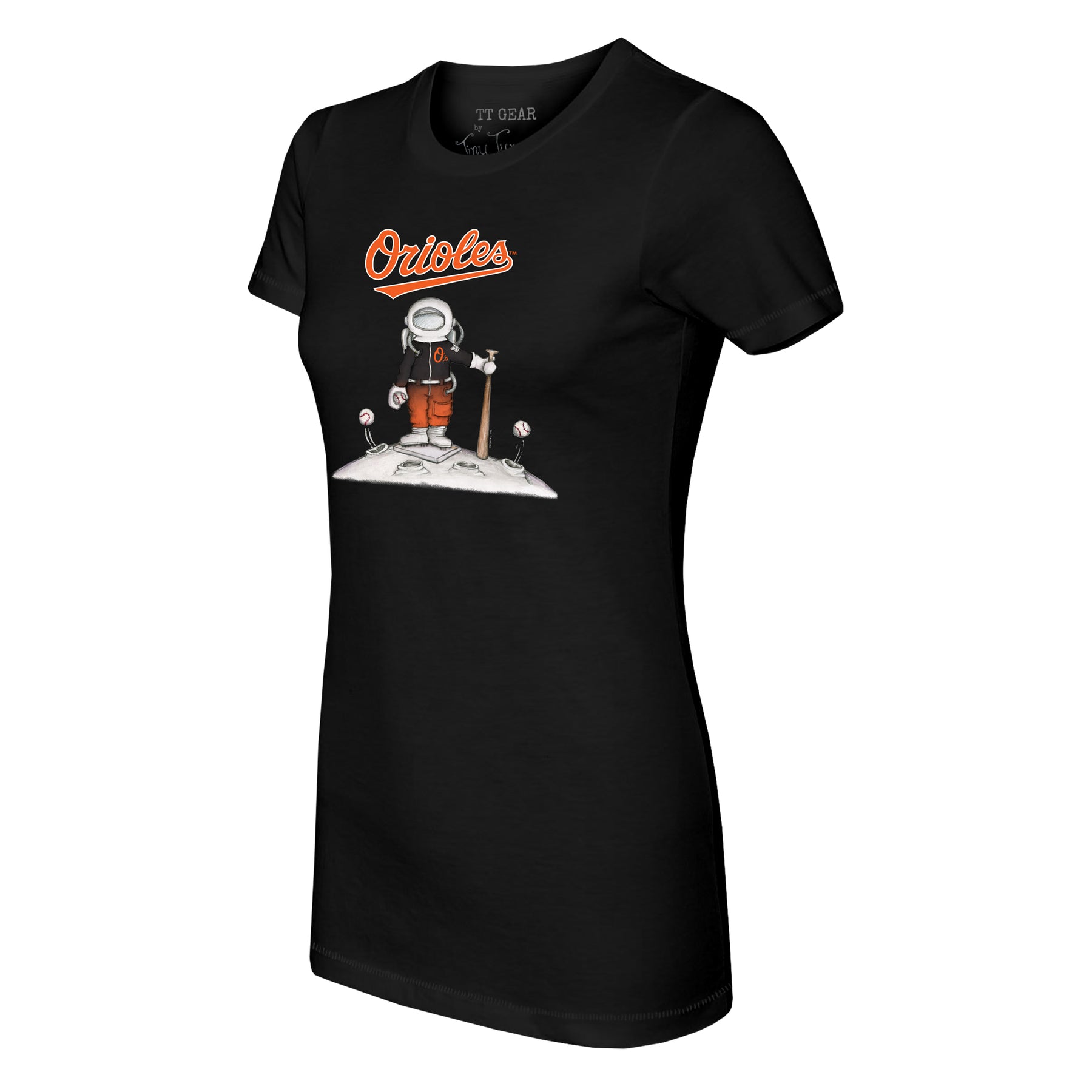 Baltimore Orioles Astronaut Fringe Tee Youth XL (14) / Black