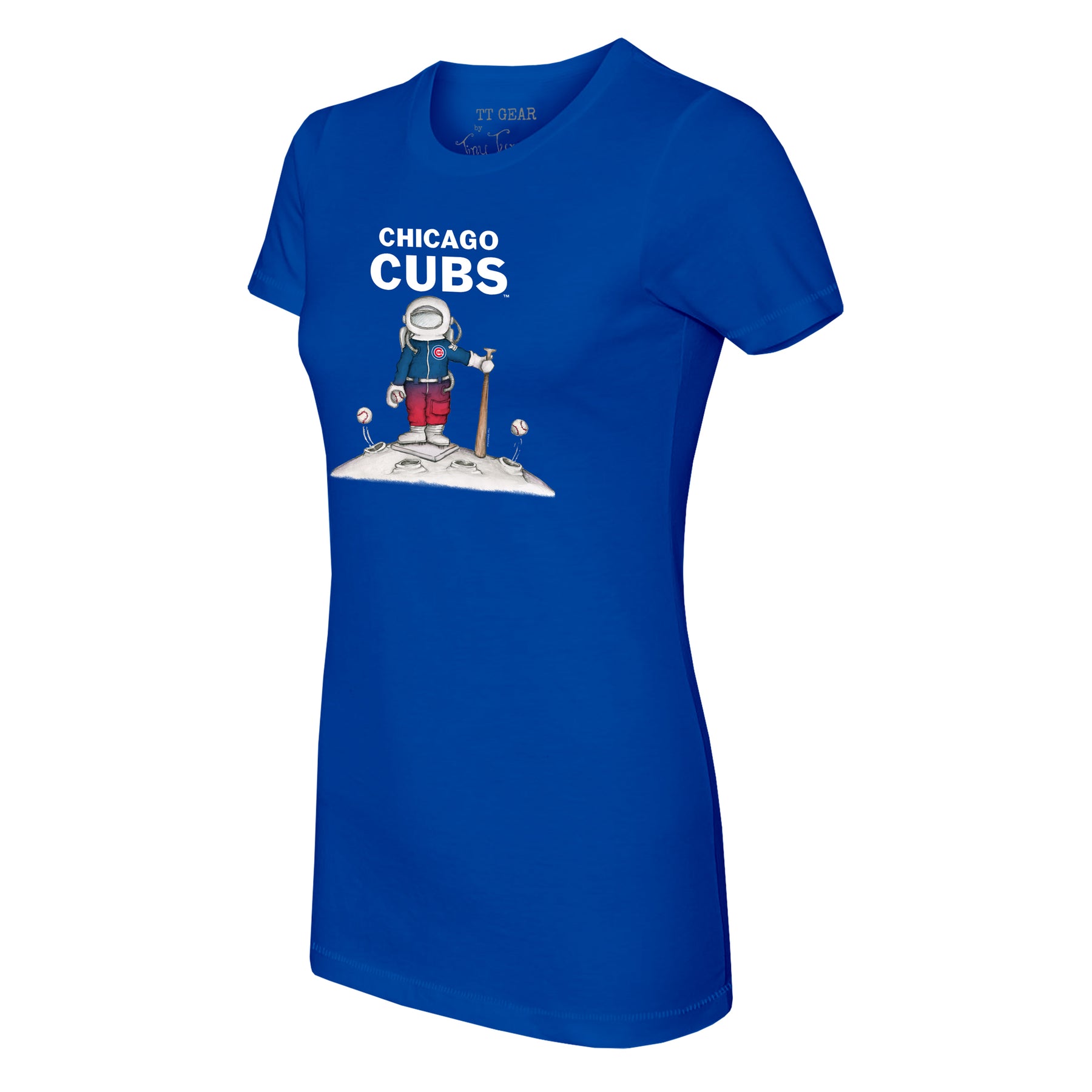 Tiny Turnip Chicago Cubs Astronaut Tee Shirt Women's XL / Royal Blue