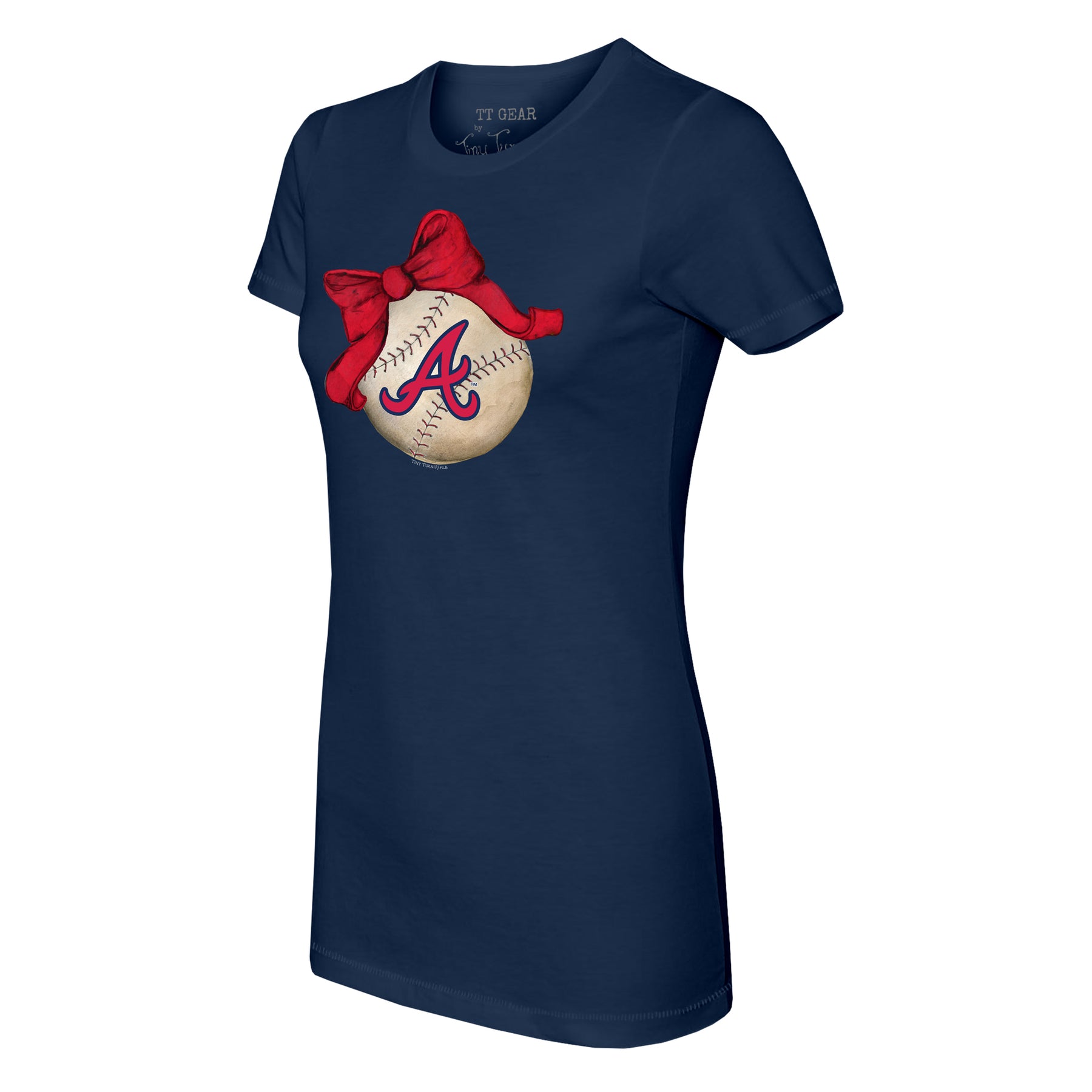 Atlanta Braves Tiny Turnip Toddler Baseball Tear T-Shirt - White