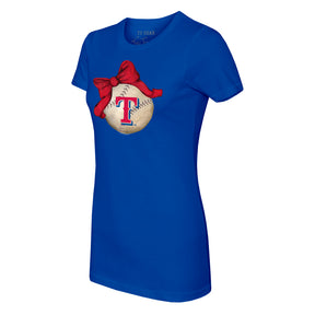 Texas Rangers Baseball Bow Tee Shirt