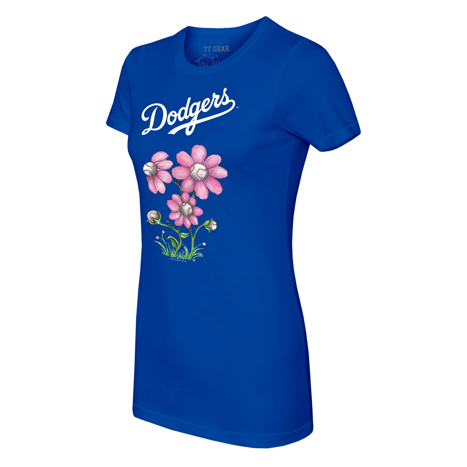 Los Angeles Dodgers Blooming Baseballs Tee Shirt