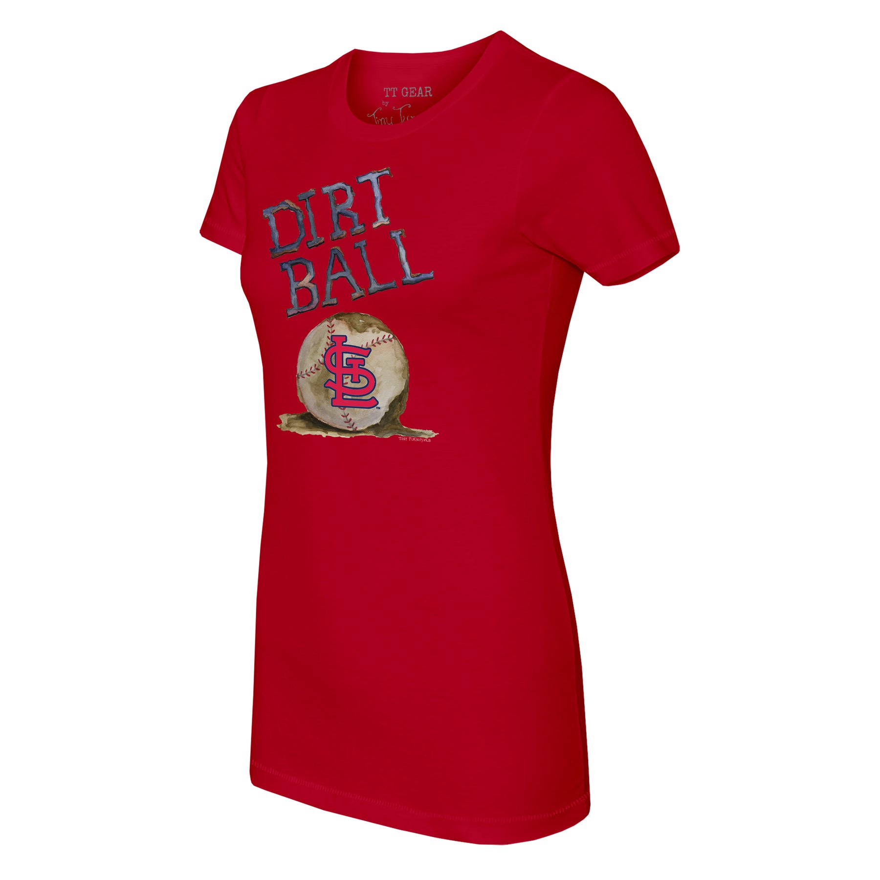 Women's Tiny Turnip White St. Louis Cardinals Baseball Tie T-Shirt Size: 3XL