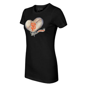 San Francisco Giants Baseball Heart Banner Tee Shirt