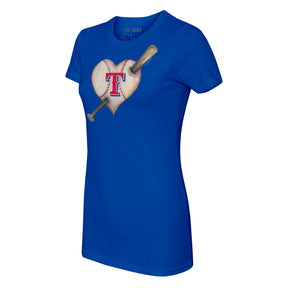 Texas Rangers Heart Bat Tee Shirt