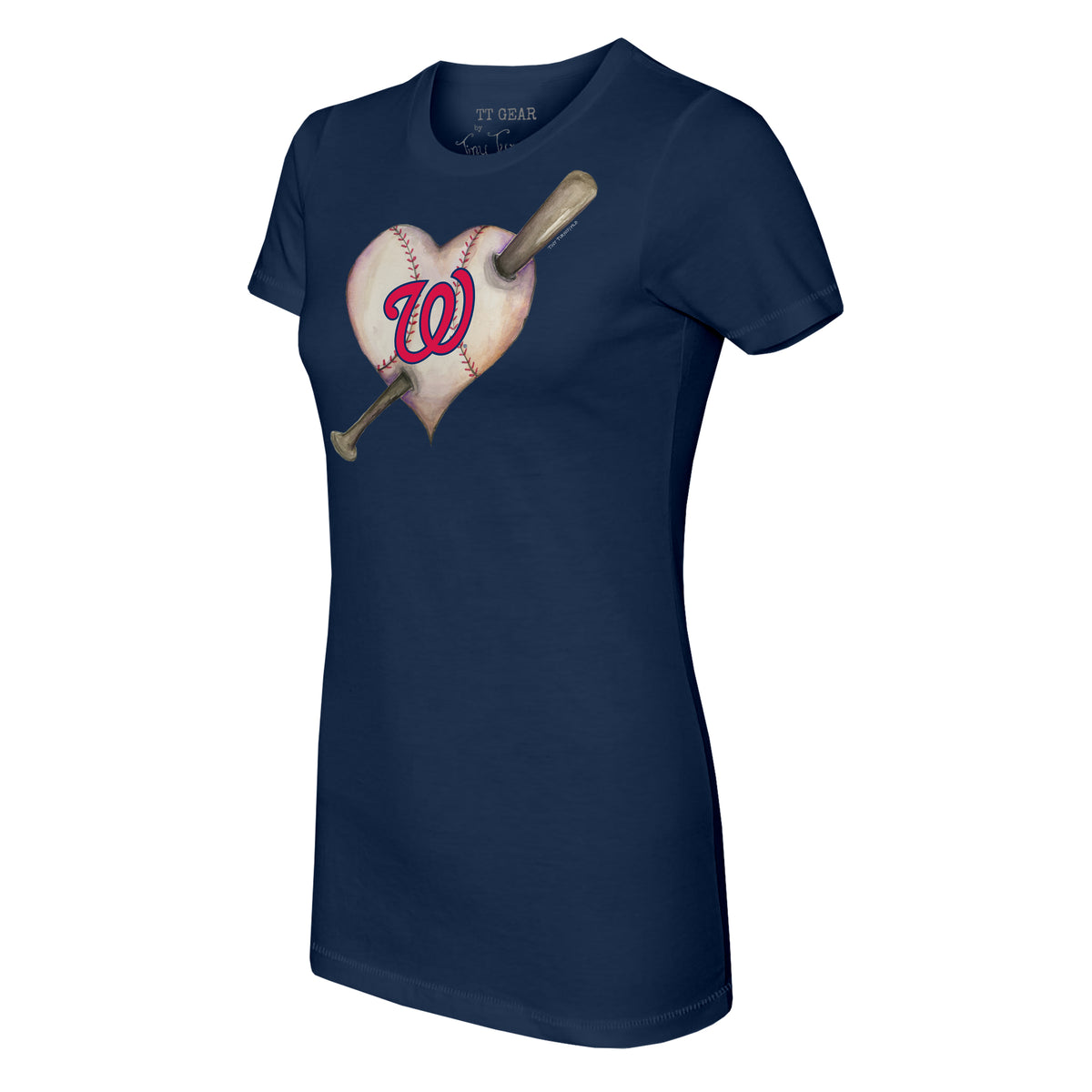Washington Nationals Heart Bat Tee Shirt
