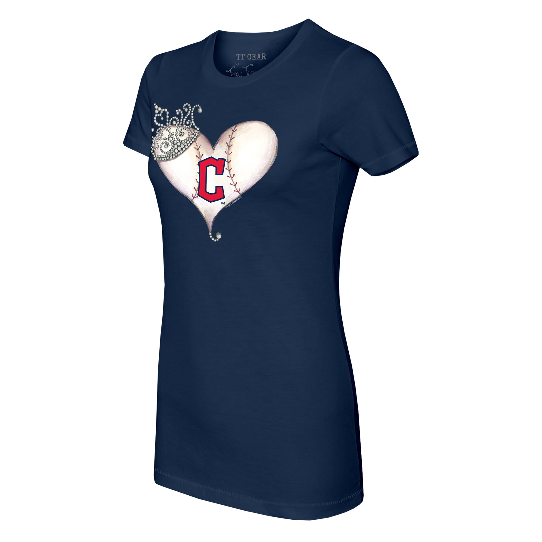 Cleveland Guardians Tiara Heart Tee Shirt
