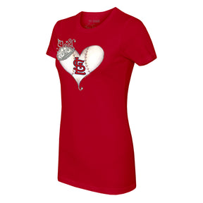 St. Louis Cardinals Tiara Heart Tee Shirt