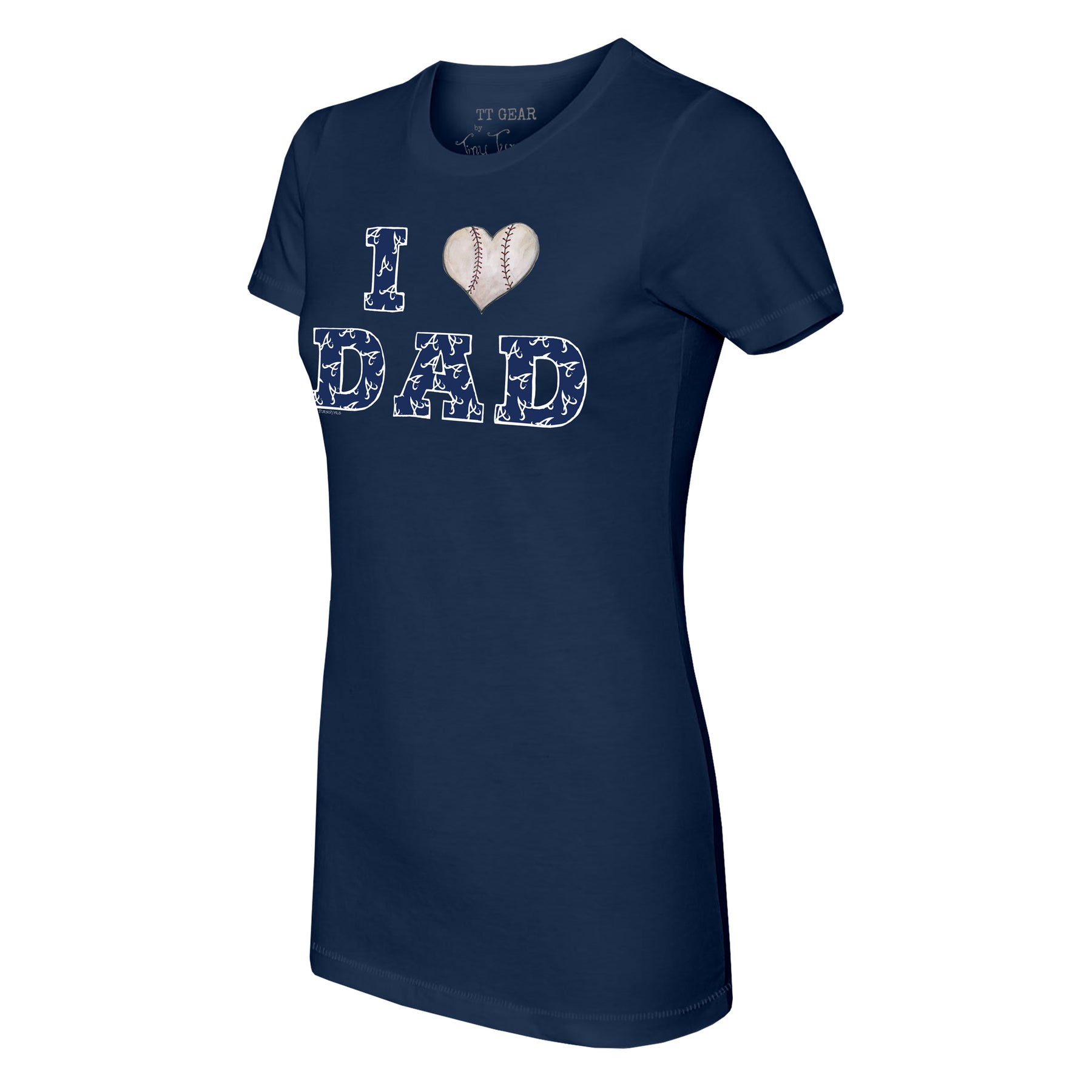 Girls Toddler Tiny Turnip Navy New York Yankees I Love Dad Fringe T-Shirt Size: 2T
