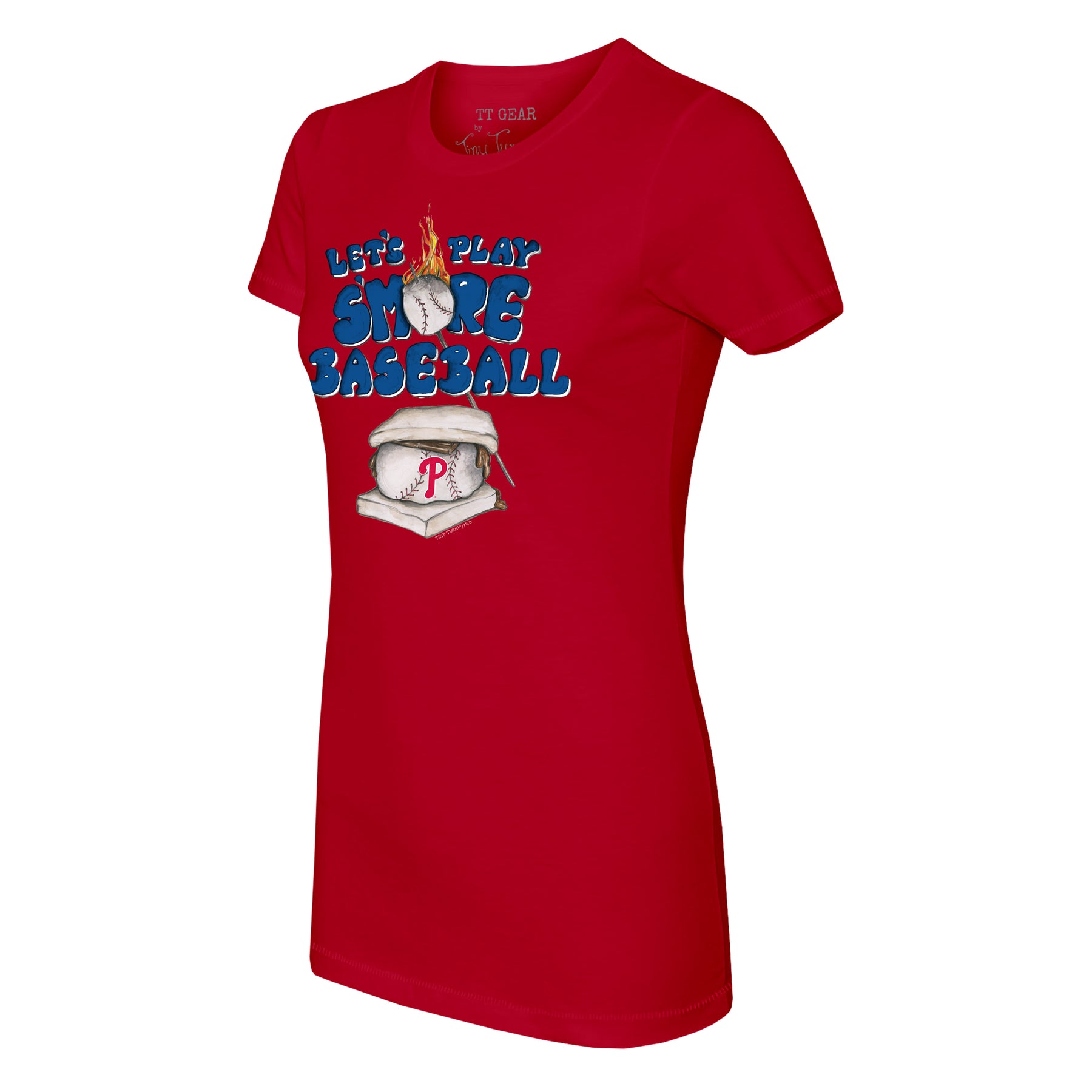 Tiny Turnip Philadelphia Phillies S'mores Tee Shirt Women's XL / White