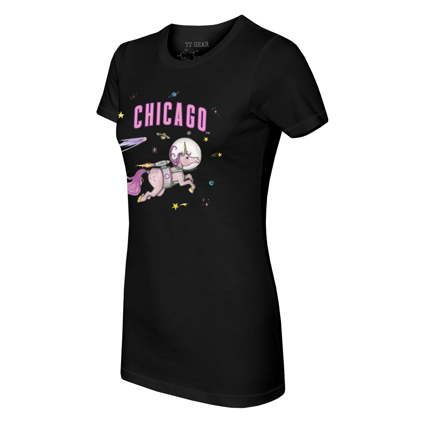 Chicago Cubs Space Unicorn Fringe Tee 5T / Black