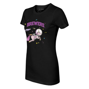 Milwaukee Brewers Space Unicorn Tee Shirt Women's XS / Black
