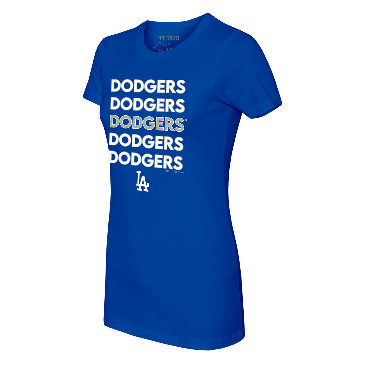 Youth Tiny Turnip White Los Angeles Dodgers Peace Love Baseball T-Shirt Size: Medium