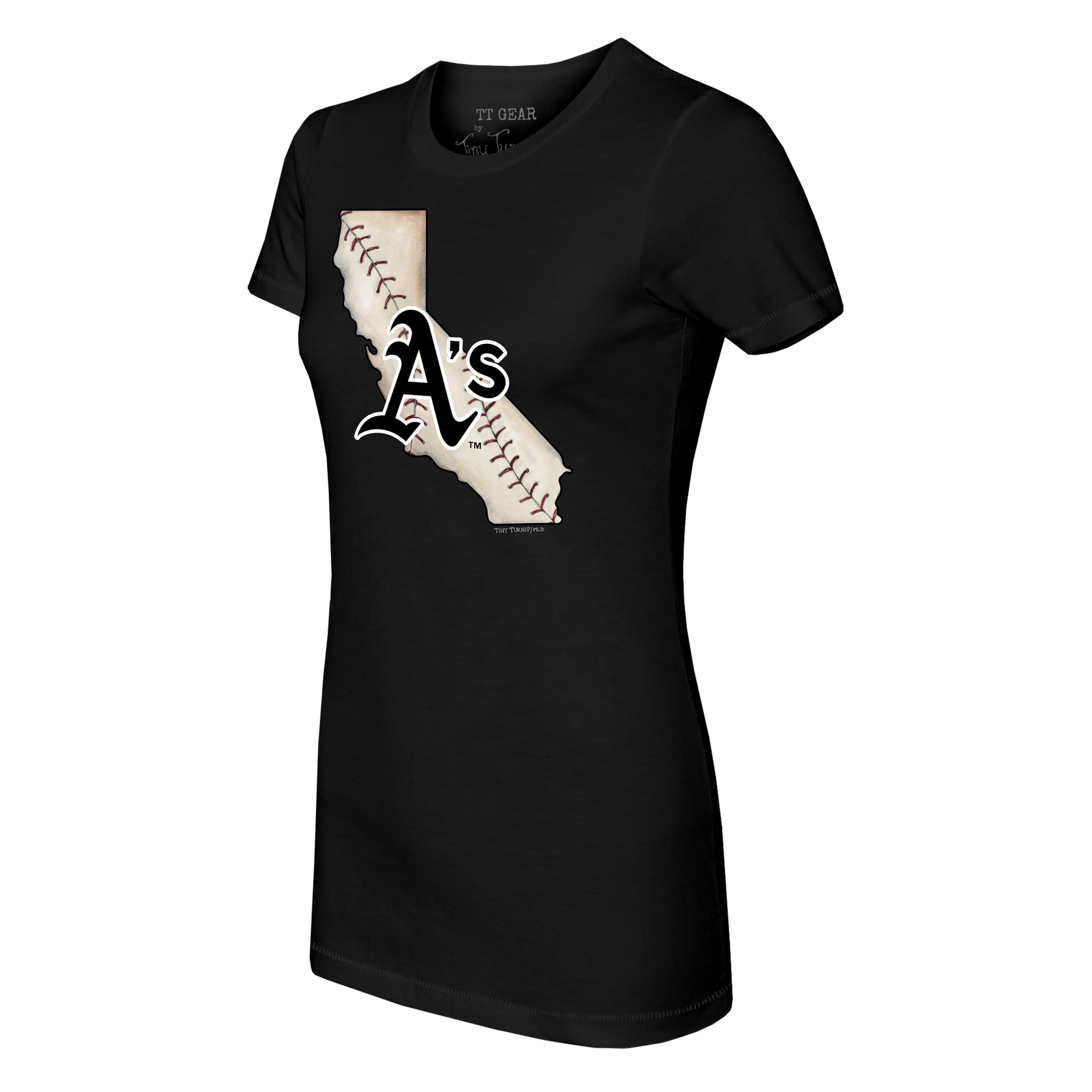 Oakland Athletics Tiny Turnip Women's Slugger T-Shirt - White