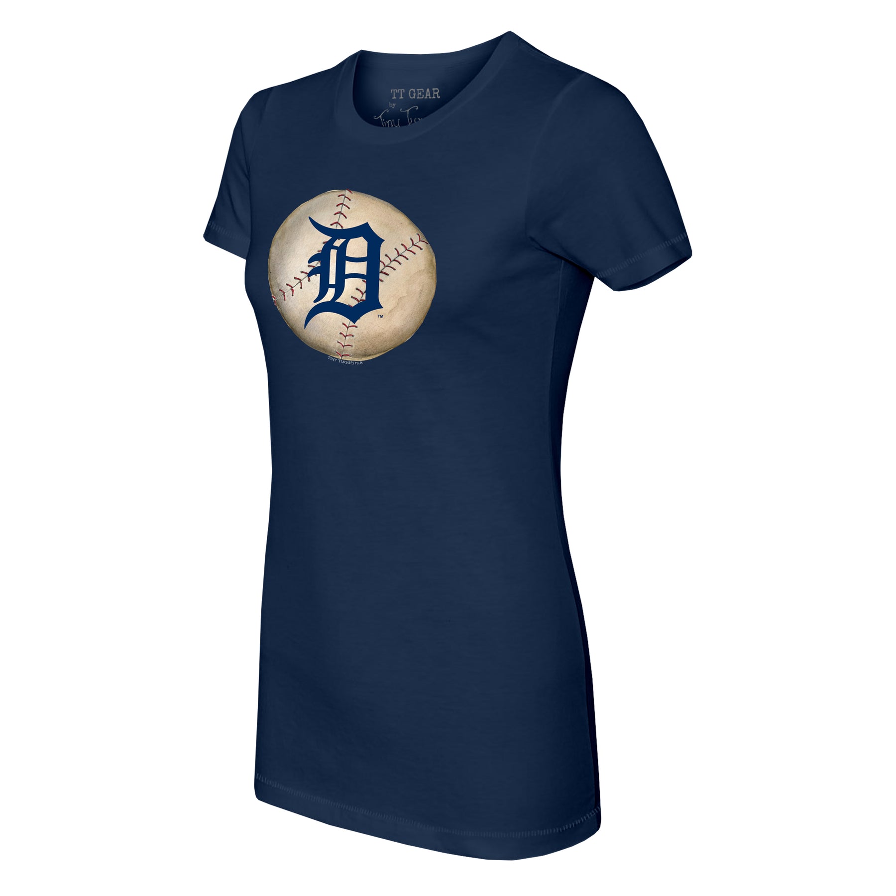 Detroit Tigers Stitched Baseball Tee Shirt Women's XL / White