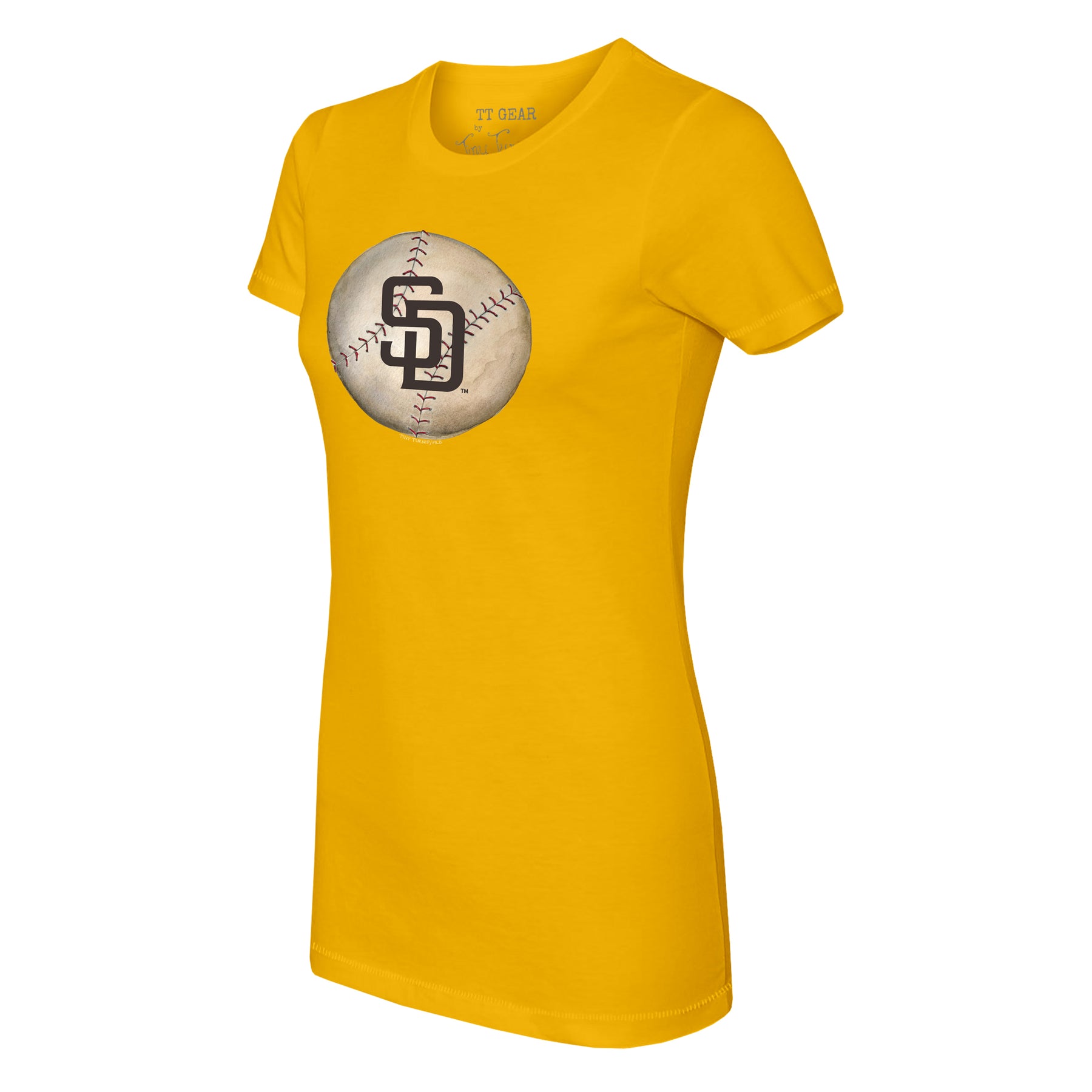 Customized San Diego Padres Giant Big SD Team Logo Fanatics MLB Gray TShirt  XL