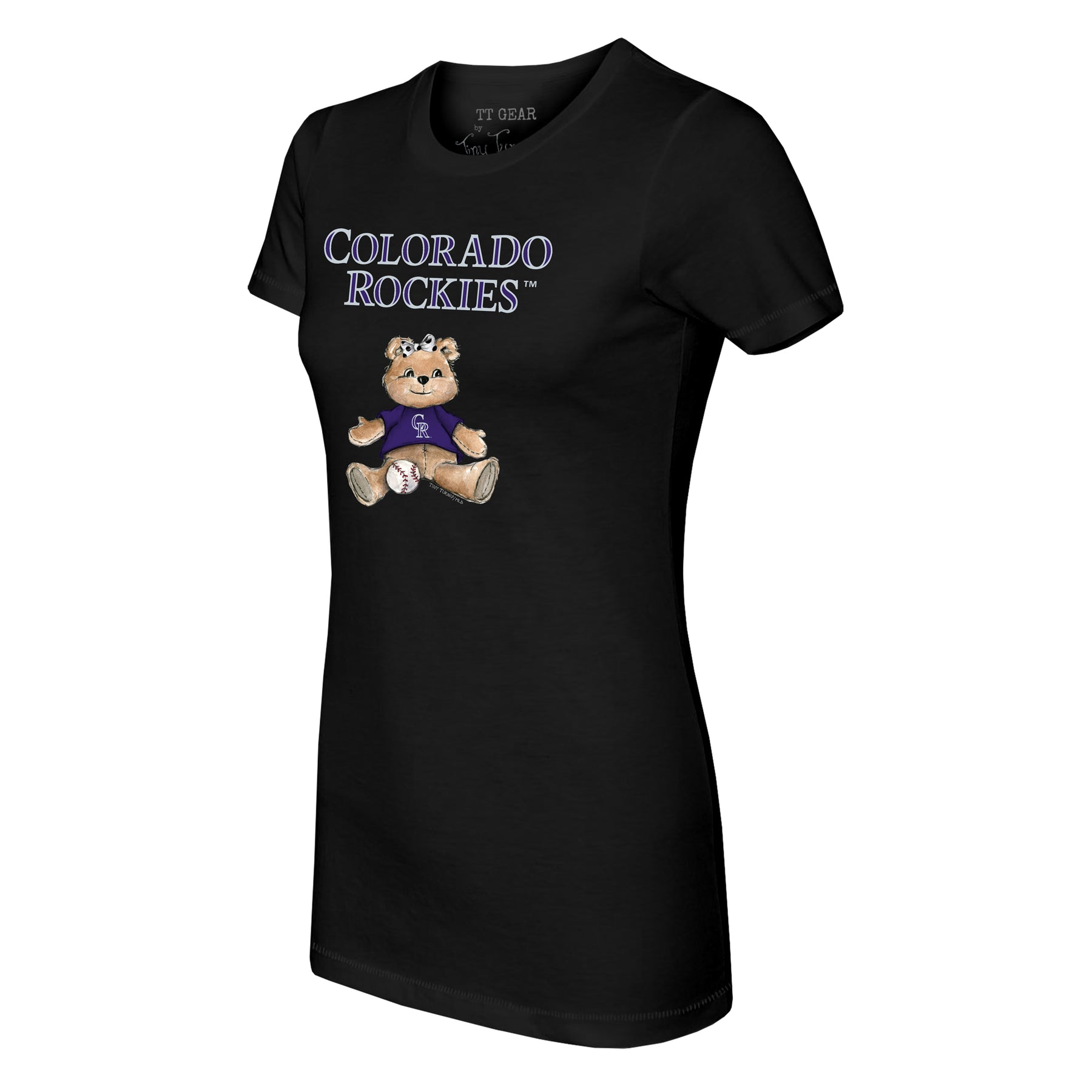 Tiny Turnip Colorado Rockies Girl Teddy Tee Shirt Women's 3XL / White