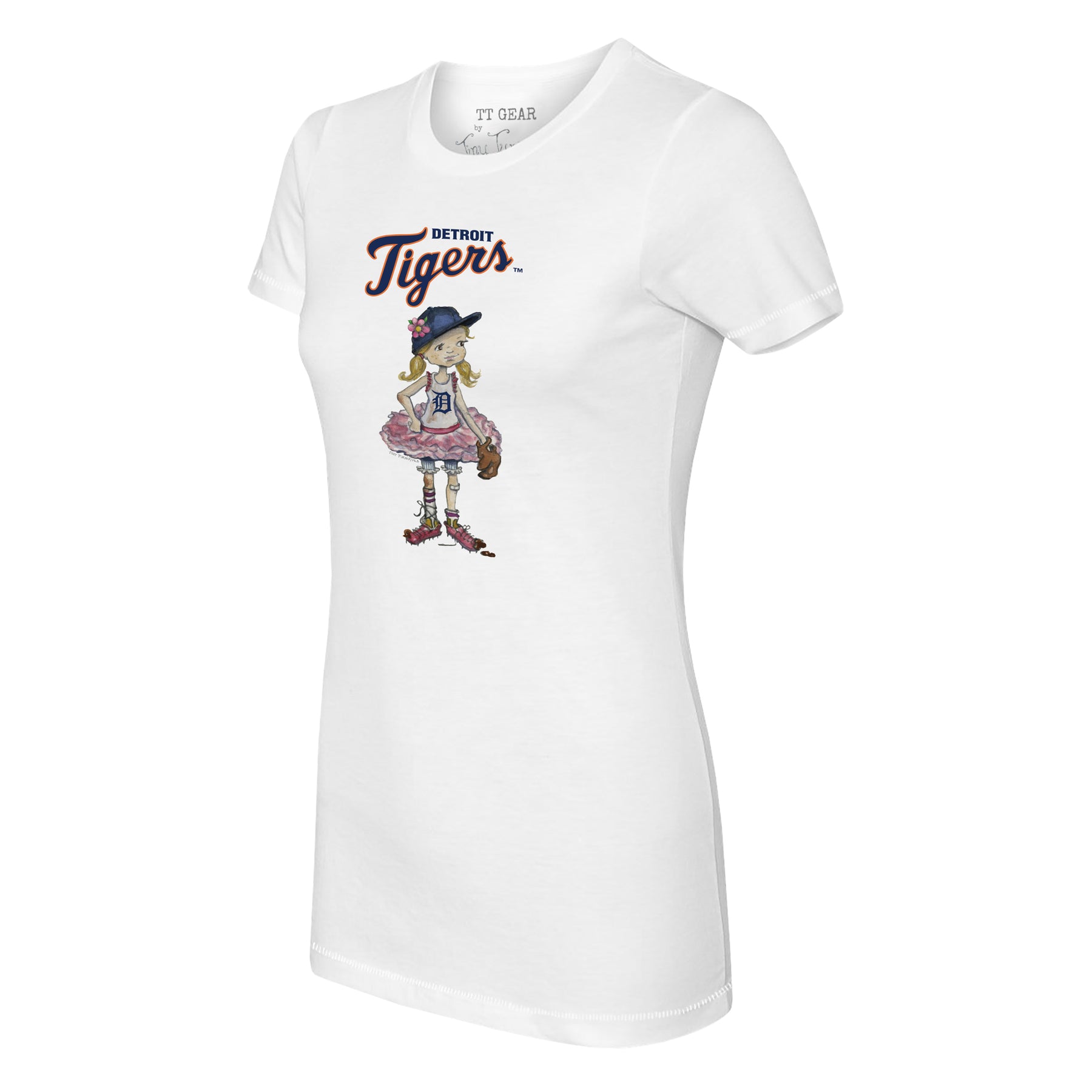 Unisex Tiny Turnip White/Navy Detroit Tigers Stitched Baseball 3/4-Sleeve Raglan T-Shirt
