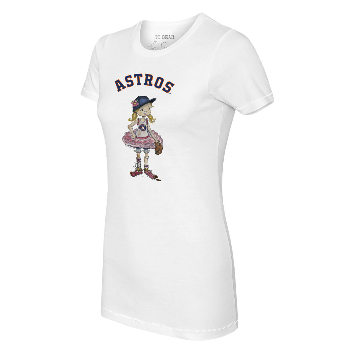 Girls Youth Tiny Turnip Navy Houston Astros Smores Fringe T-Shirt Size: Small