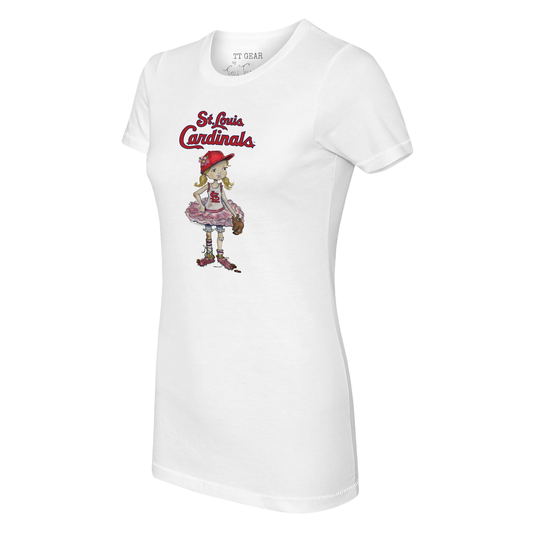 Toddler Tiny Turnip White St. Louis Cardinals Heart Banner T-Shirt Size:3T