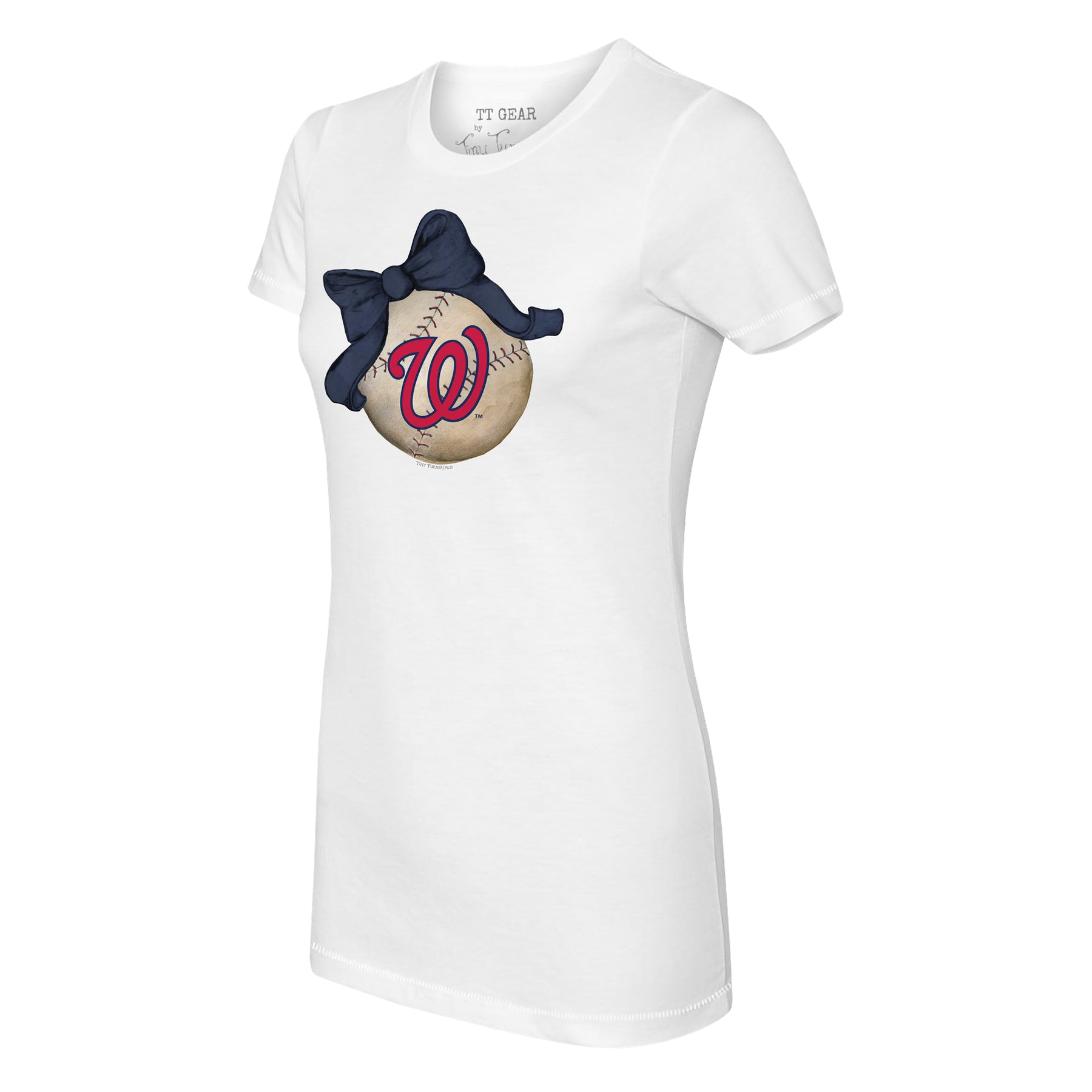 Washington Nationals Baseball Bow Tee Shirt