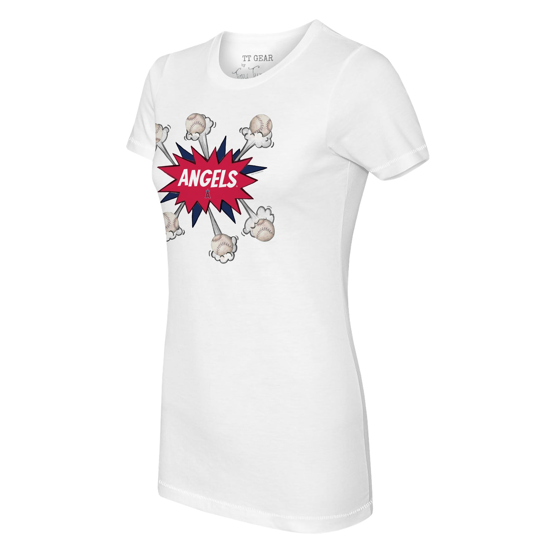 Los Angeles Angels Baseball Pow Tee Shirt Women's 3XL / Red