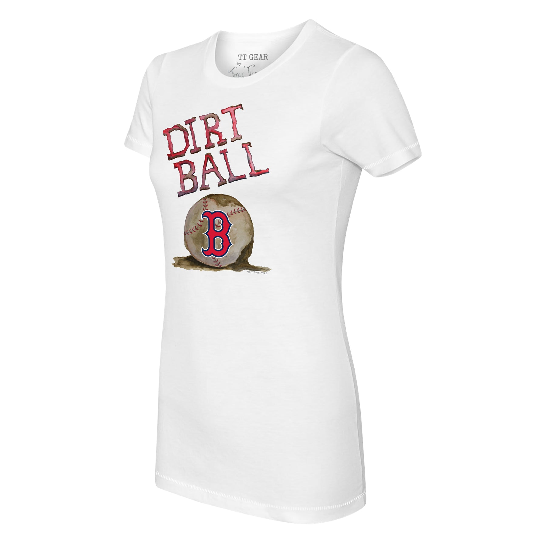 Boston Red Sox Tiny Turnip Women's Slugger 3/4-Sleeve Raglan T-Shirt - White /Black