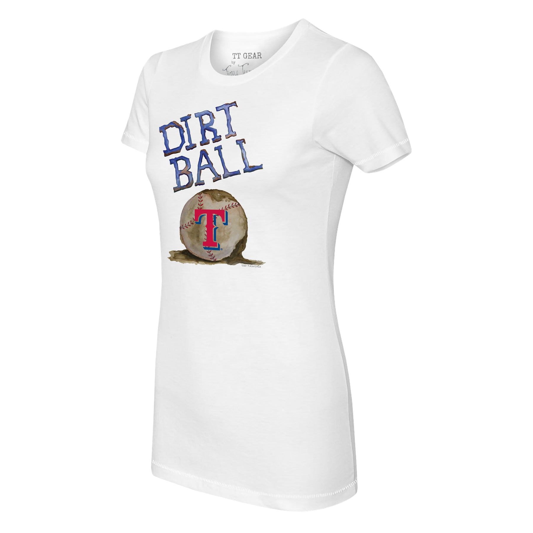 Lids Texas Rangers Tiny Turnip Women's Triple Scoop 3/4-Sleeve Raglan T- Shirt - White/Royal