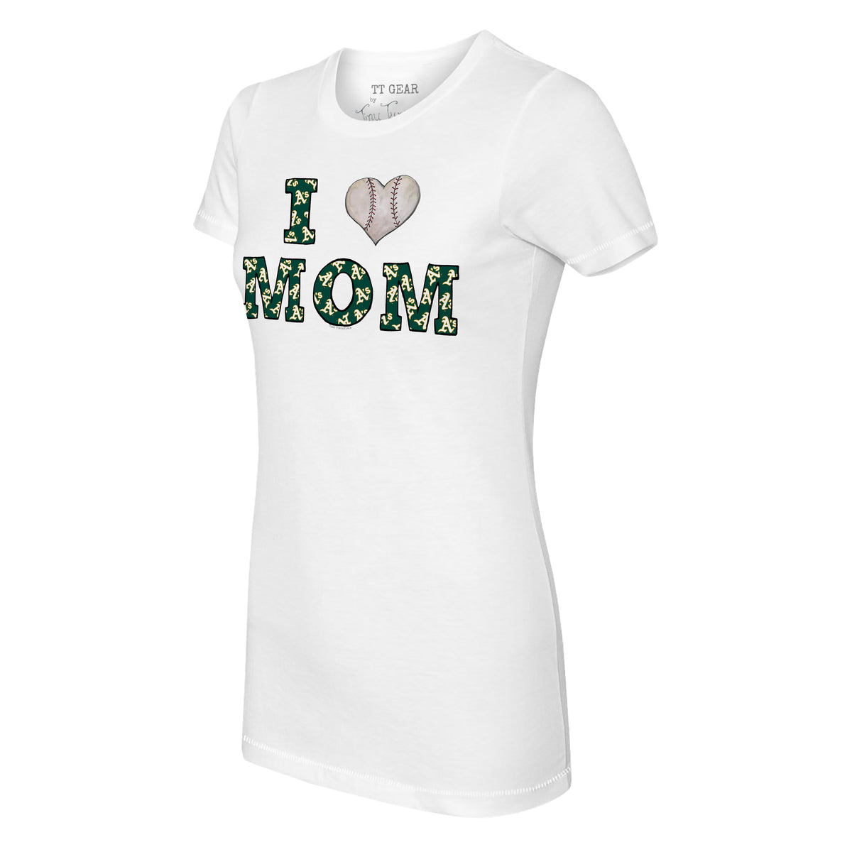 Oakland Athletics I Love Mom Tee Shirt