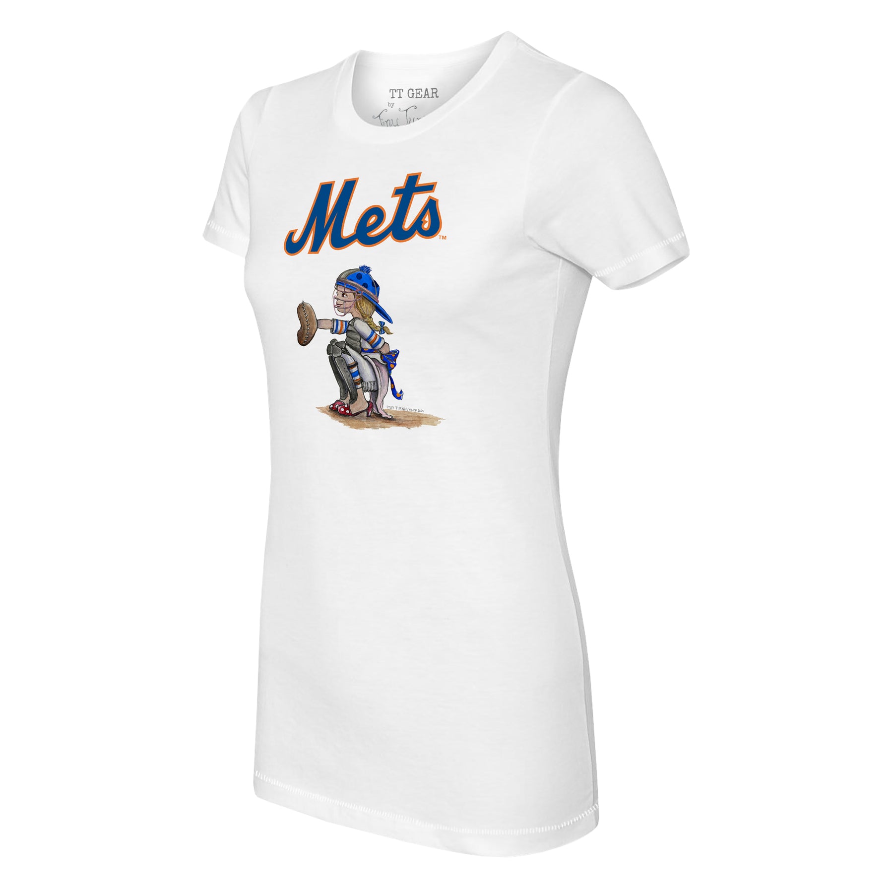 New York Mets Kate The Catcher Tee Shirt Youth XL (12-14) / White