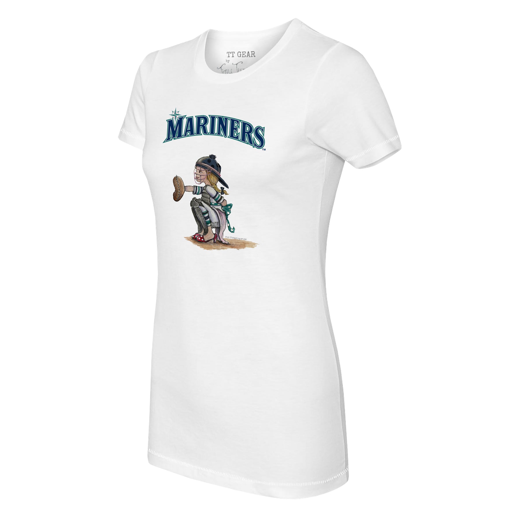 Seattle Mariners Kate The Catcher Tee Shirt 5T / White