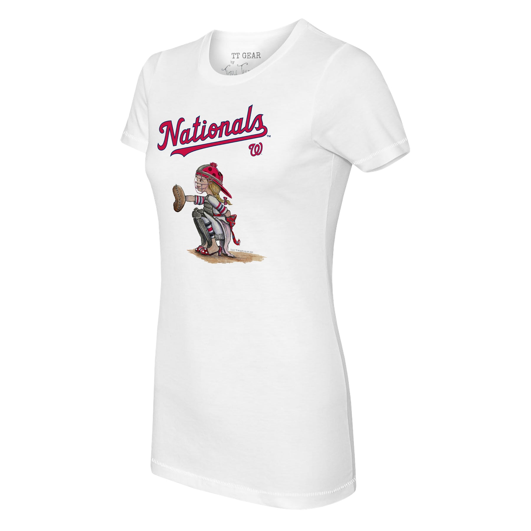 Washington Nationals Kate The Catcher Tee Shirt 6M / White