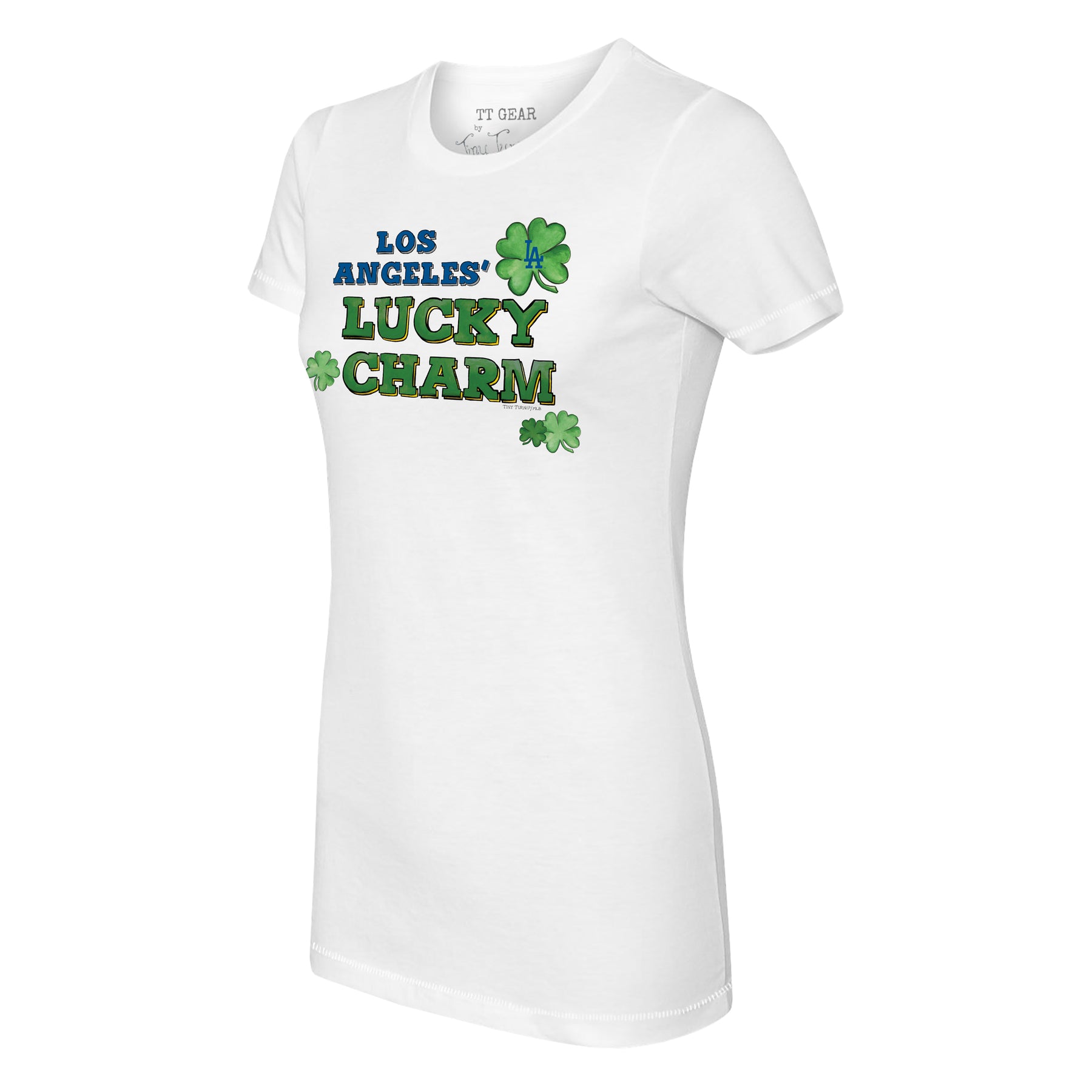 Los Angeles Dodgers Tiny Turnip Youth Lucky Charm T-Shirt - White