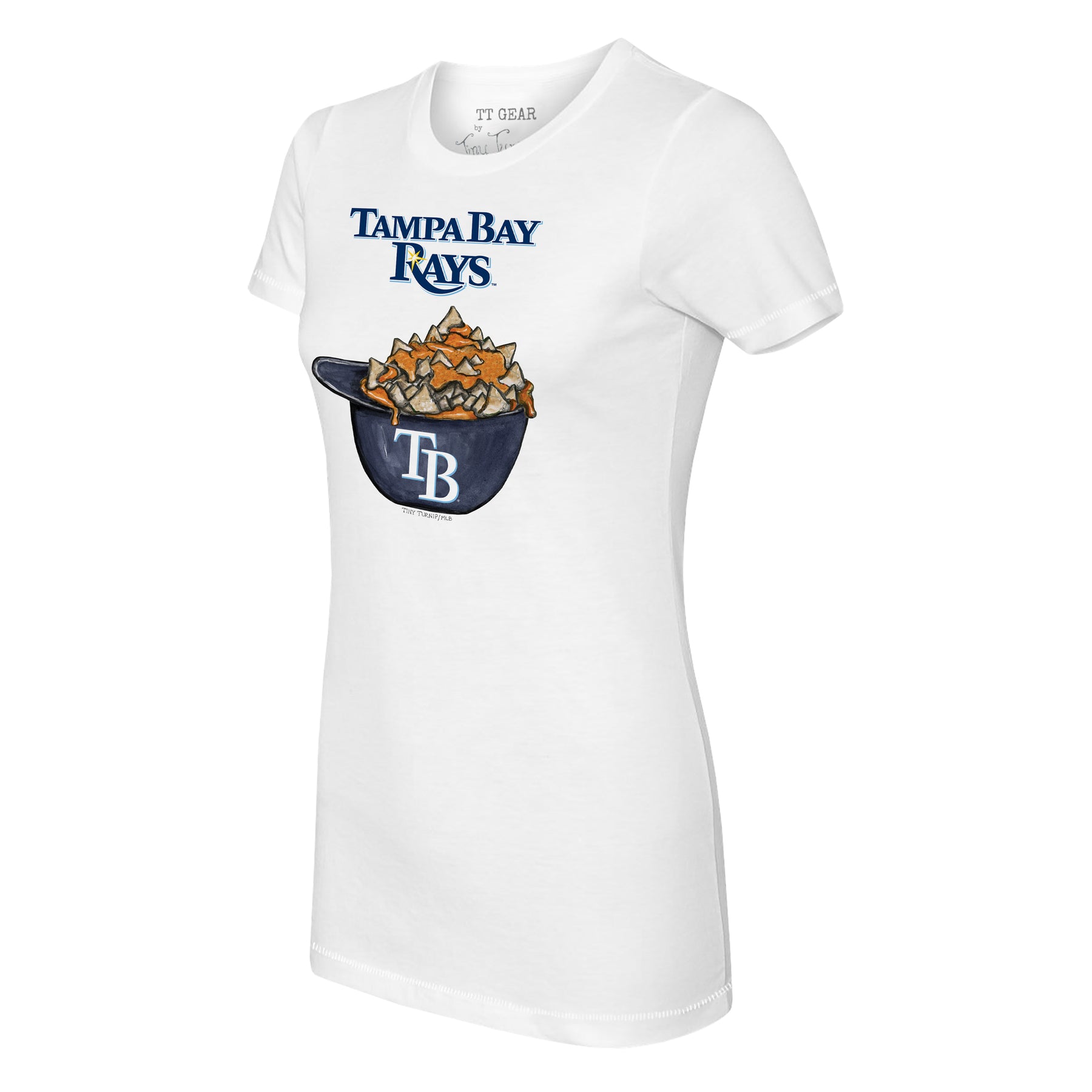 Tampa Bay Rays Tiny Turnip Women's Baseball Love T-Shirt - Navy