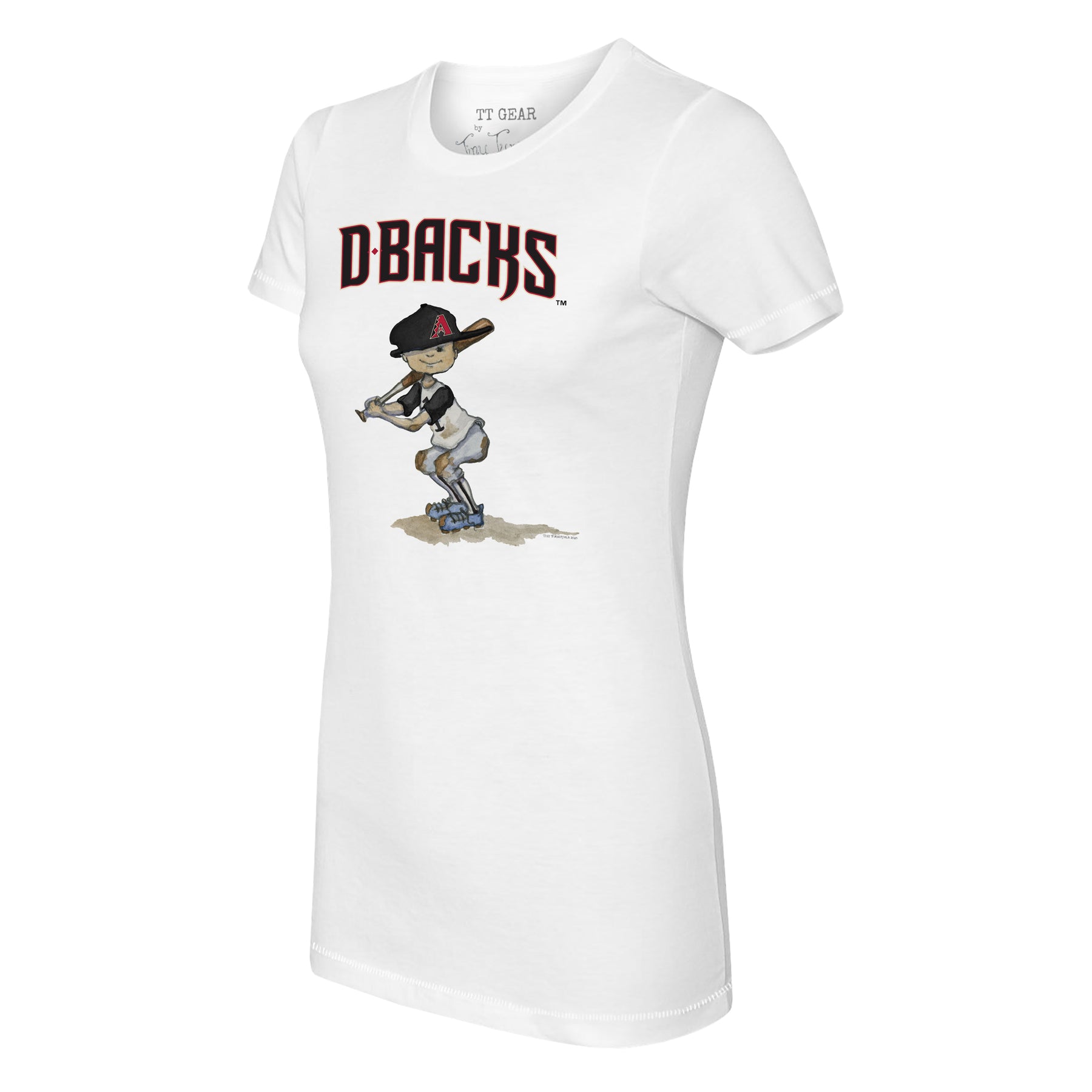 Women's Tiny Turnip White Arizona Diamondbacks Fastball T-Shirt Size: Extra Large
