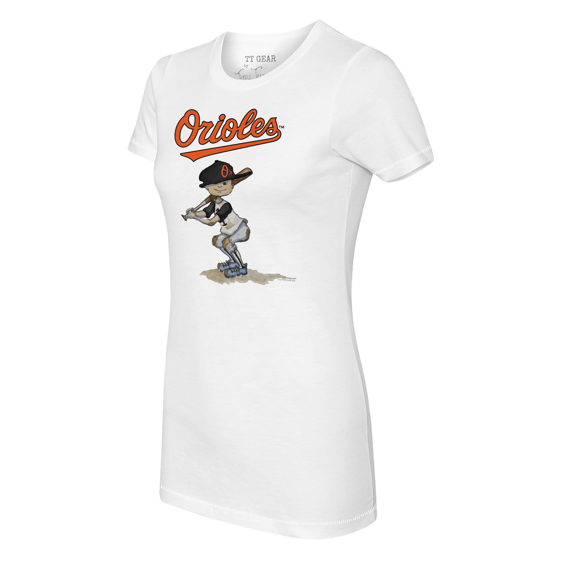 Girls Youth Tiny Turnip Black Baltimore Orioles I Love Mom Fringe T-Shirt Size: Medium