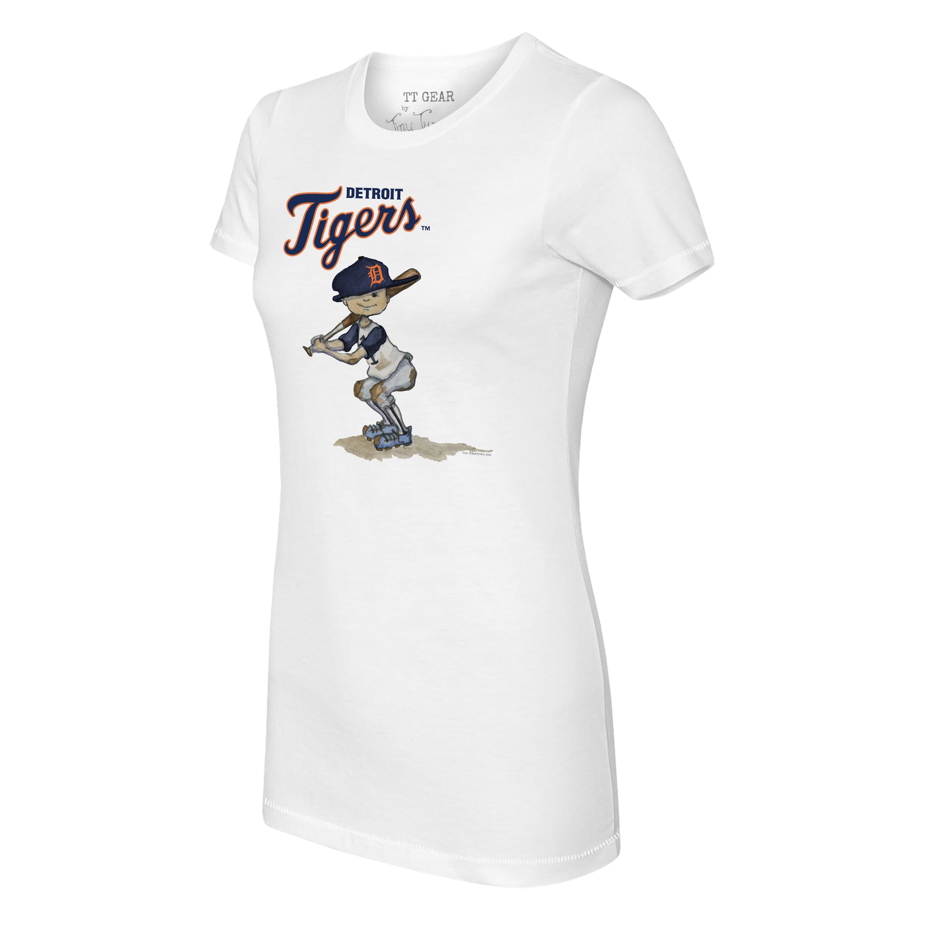Detroit Tigers Slugger Tee Shirt Youth Medium (8-10) / White