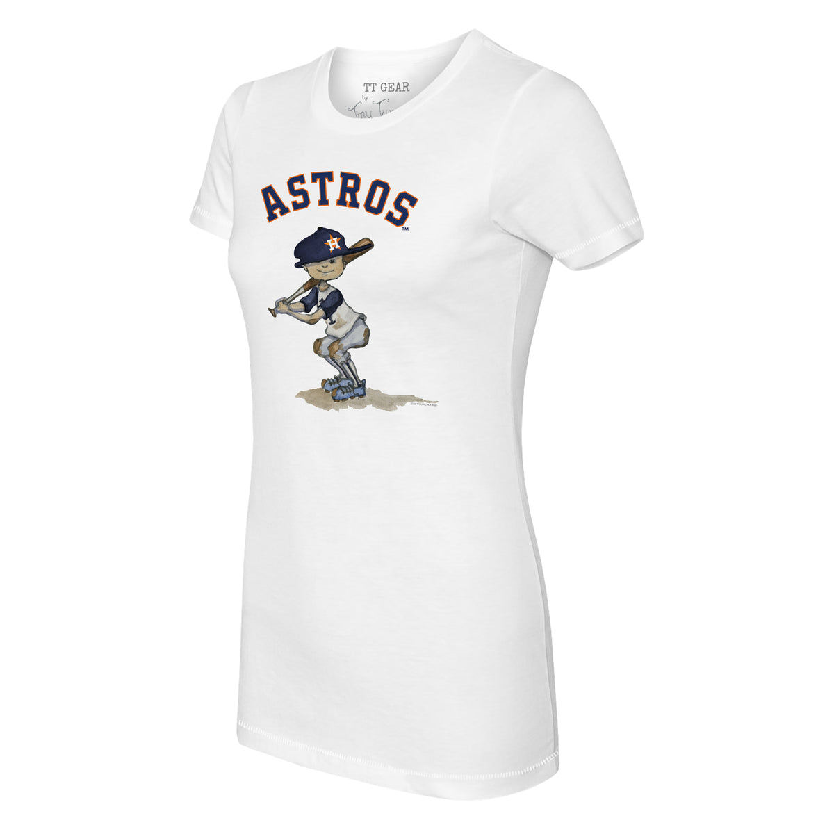 Youth Tiny Turnip White/Black Houston Astros Slugger Raglan 3/4 Sleeve T-Shirt Size: Small