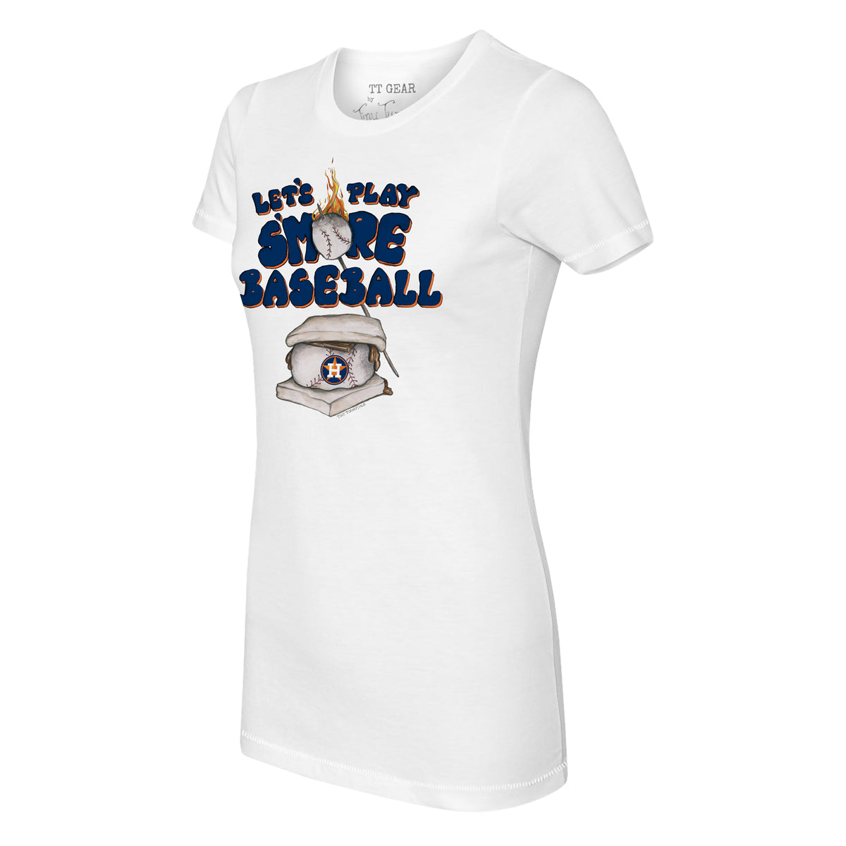 Lids Houston Astros Tiny Turnip Women's Sugar Skull 3/4-Sleeve Raglan  T-Shirt - White/Black