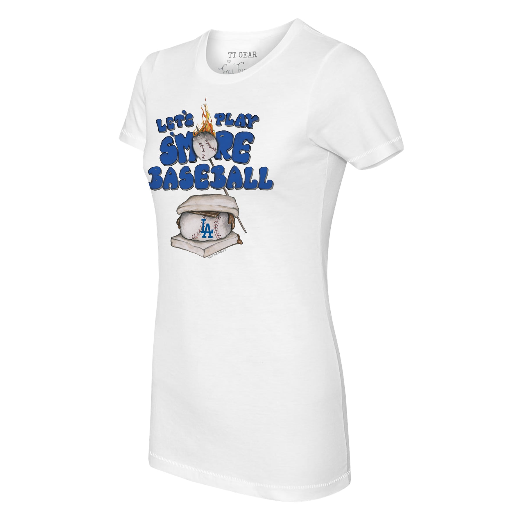 Tiny Turnip Los Angeles Dodgers Sundae Helmet Tee Shirt Women's Medium / Royal Blue