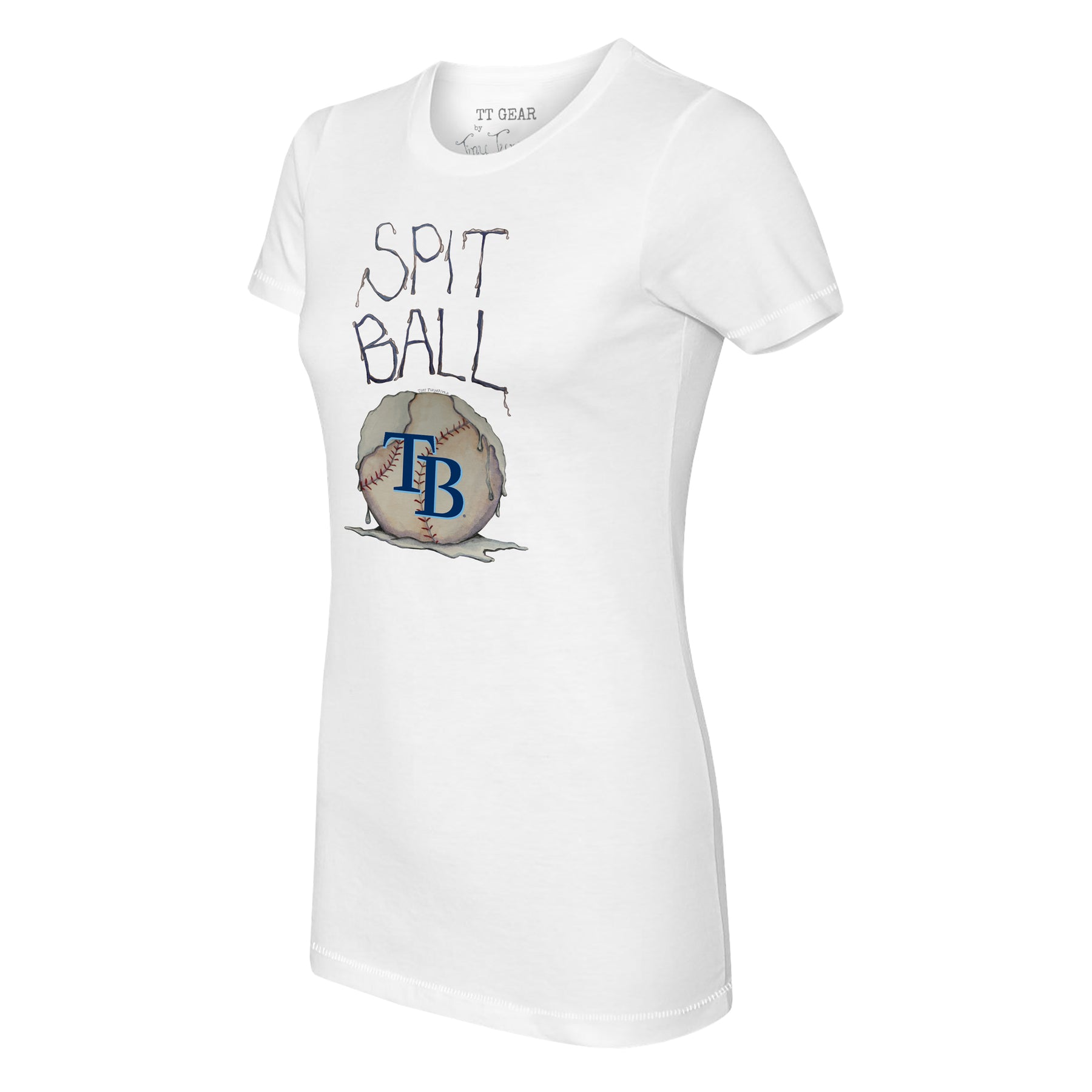 Tiny Turnip Tampa Bay Rays Baseball Love Tee Shirt Women's 2XL / White