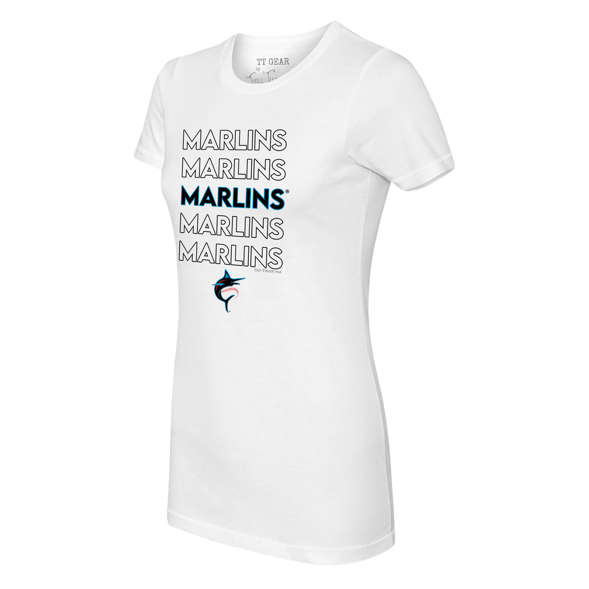 Miami Marlins Stacked Tee Shirt