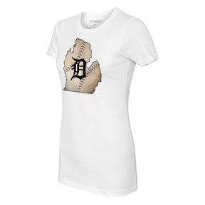 Detroit Tigers Women's Up and in Raglan Scoop Neck T-Shirt