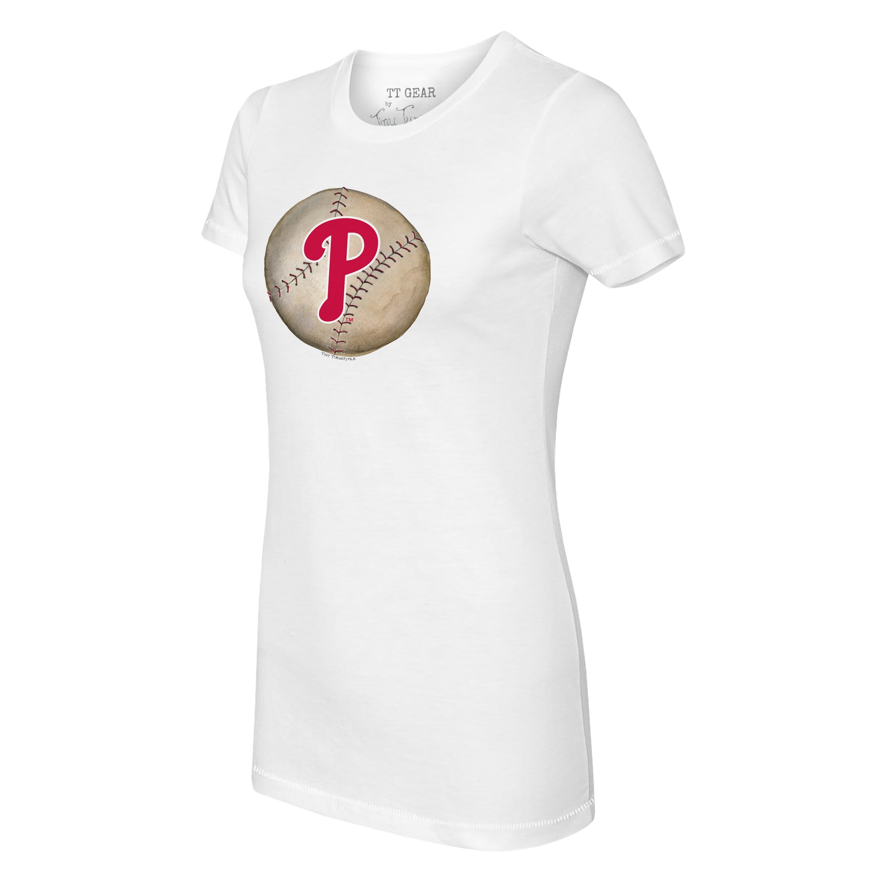 Youth Tiny Turnip White Philadelphia Phillies Baseball Babes T-Shirt Size: Small