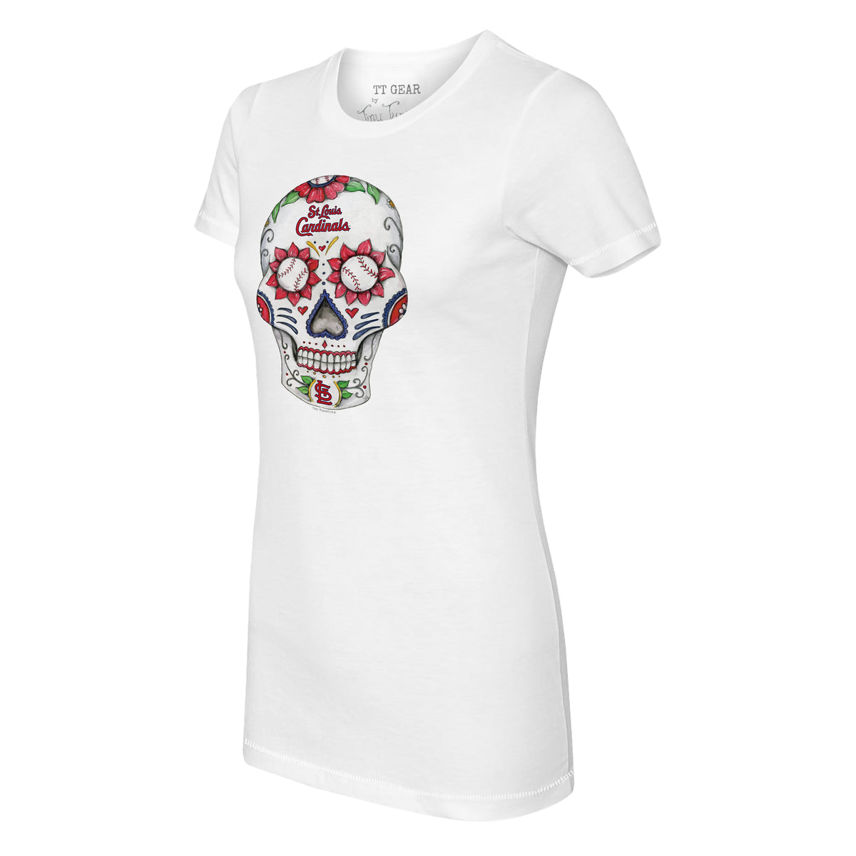 Lids Chicago White Sox Tiny Turnip Women's Sugar Skull 3/4-Sleeve Raglan T- Shirt - White/Black