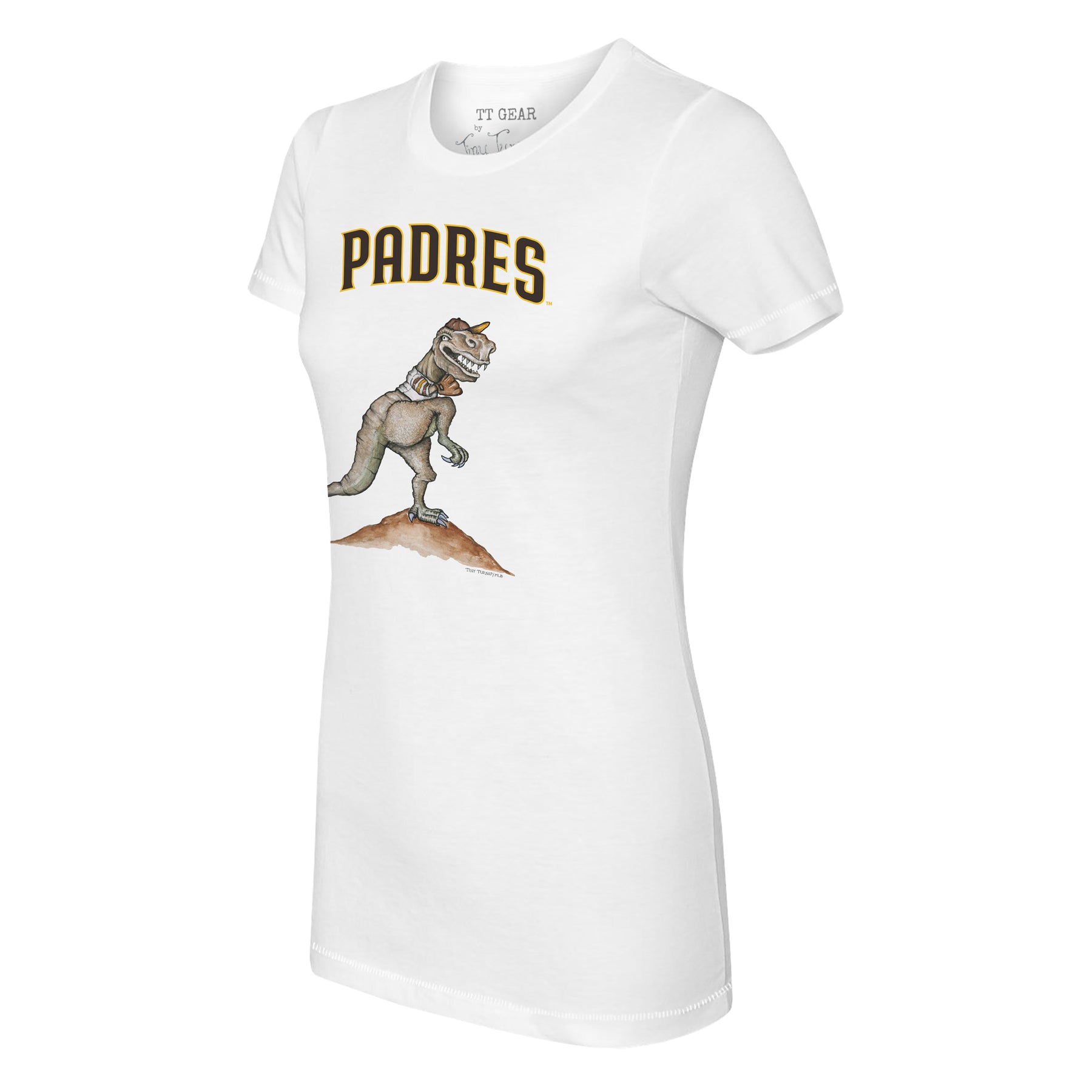 Tiny Turnip San Diego Padres Tiara Heart Tee Shirt Women's XL / Gold