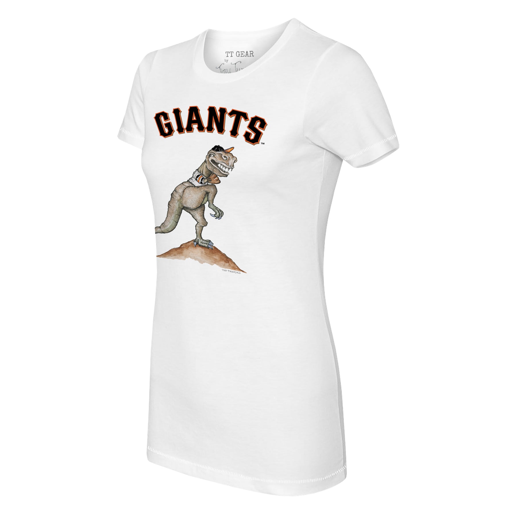 Girls Youth Tiny Turnip White San Francisco Giants Unicorn Fringe T-Shirt Size: Large