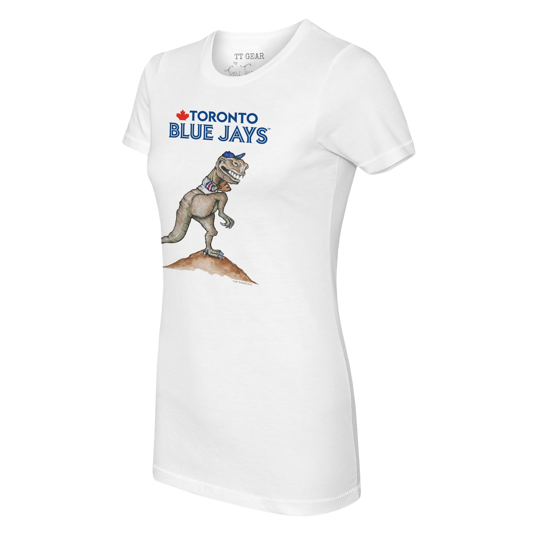 Toronto Blue Jays Tiny Turnip Infant Shark Raglan 3/4 Sleeve T-Shirt -  White/Royal