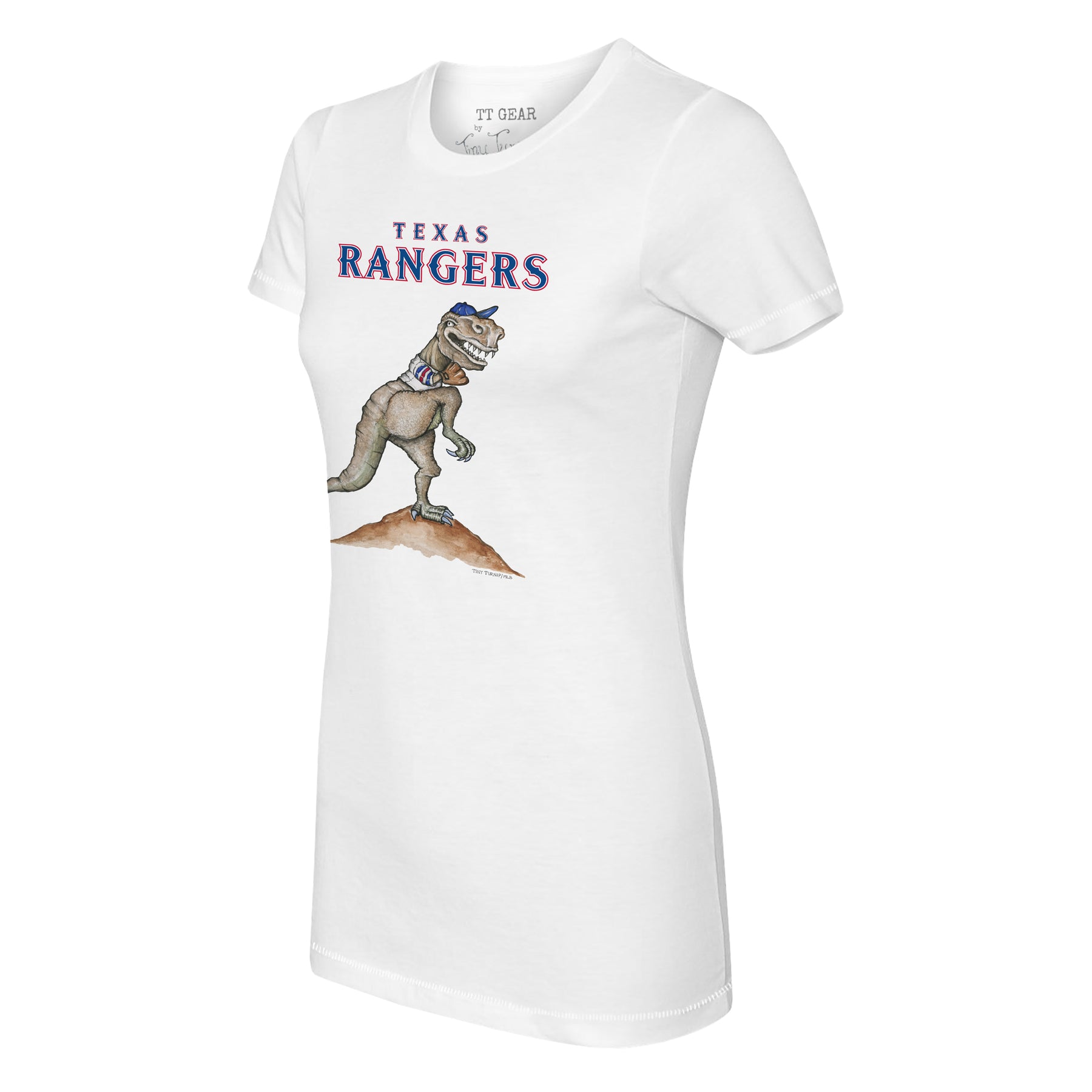 Women's Tiny Turnip Black Texas Rangers Space Unicorn T-Shirt Size: Large