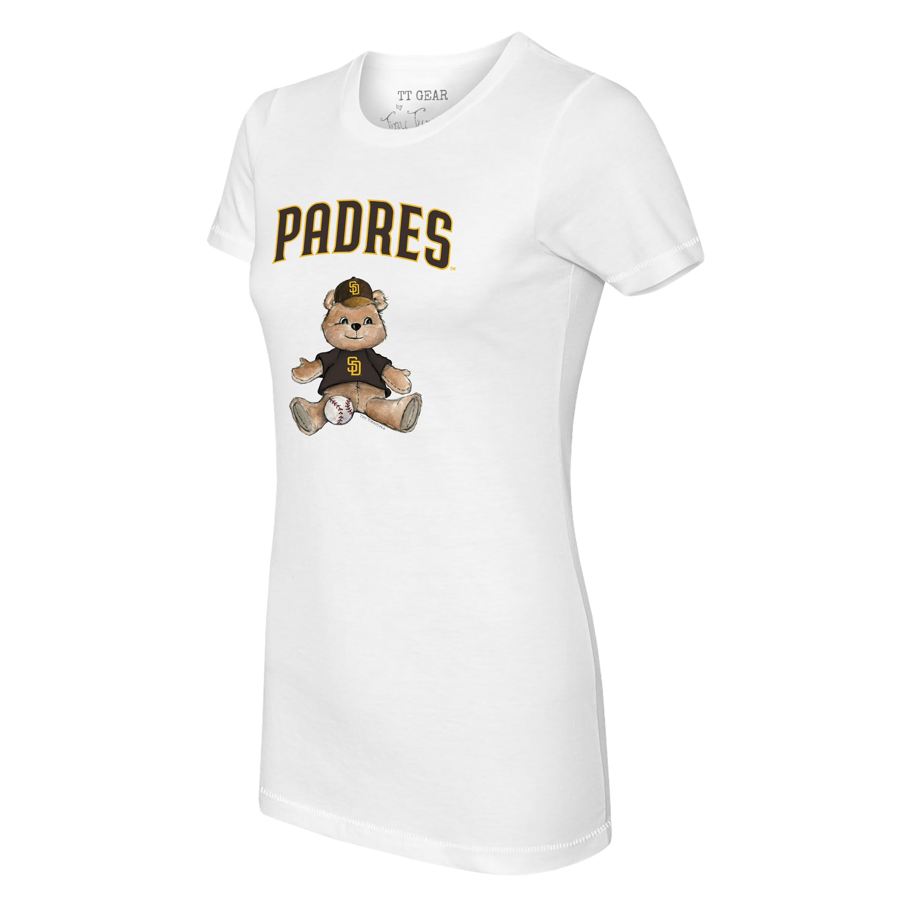 Women's Tiny Turnip White San Diego Padres Stega T-Shirt